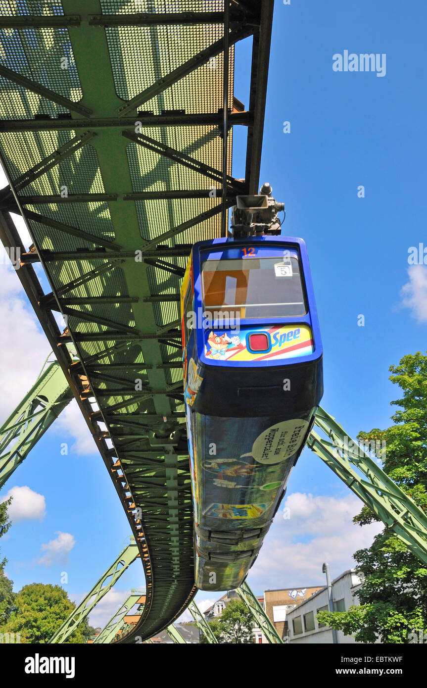 Wuppertaler Schwebebahn, Wuppertal Floating Tram, Germany, North Rhine-Westphalia, Wuppertal Stock Photo
