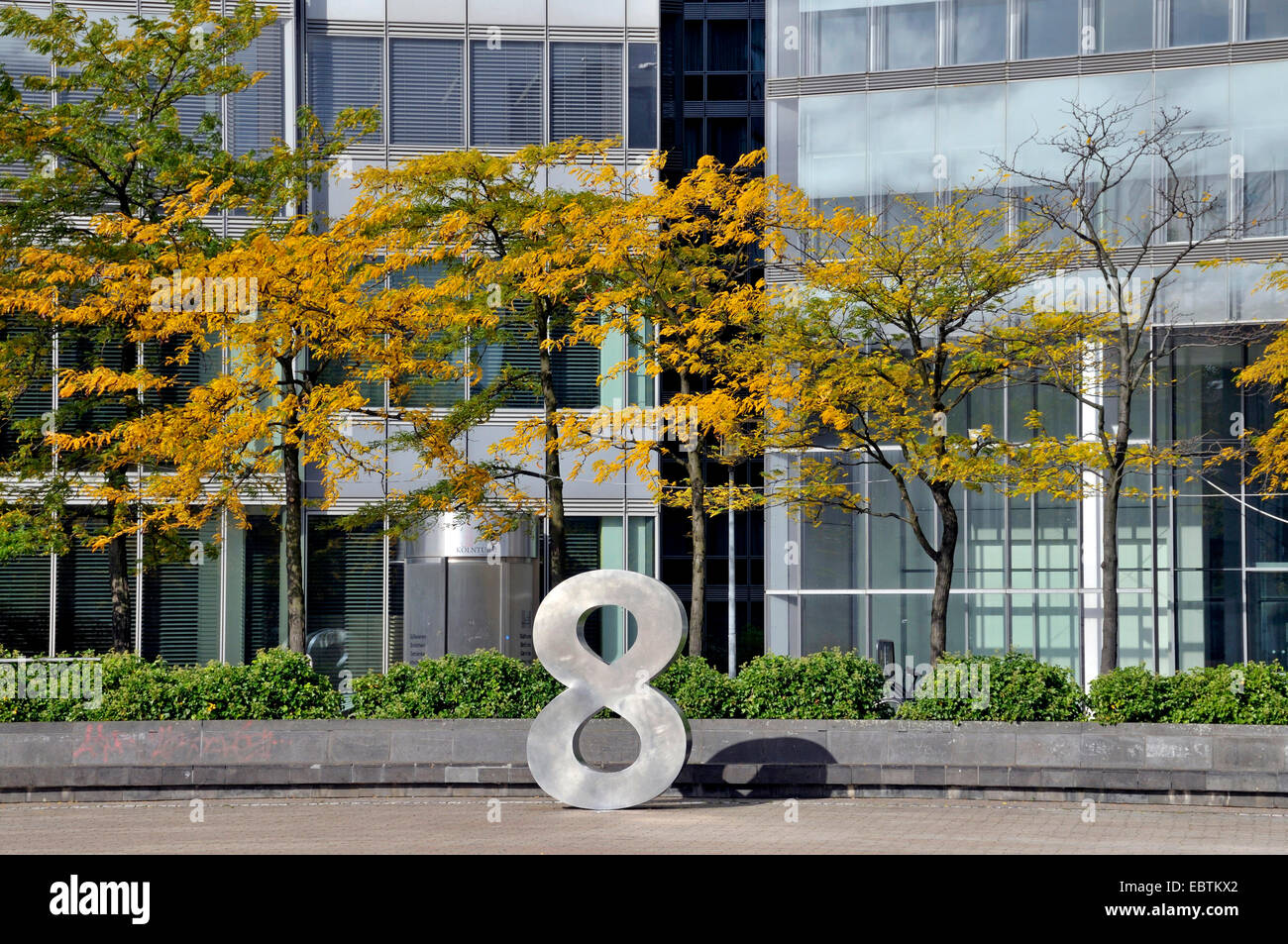 house number eight at central place of MediaPark, Germany, North Rhine-Westphalia, Cologne Stock Photo