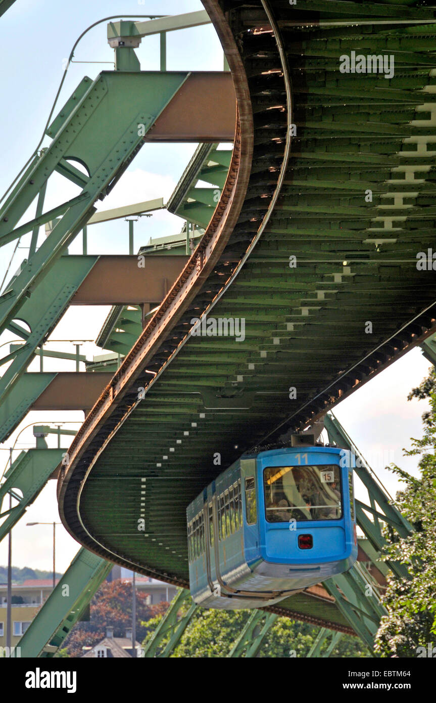 Wuppertaler Schwebebahn, Wuppertal Floating Tram, Germany, North Rhine-Westphalia, Wuppertal Stock Photo