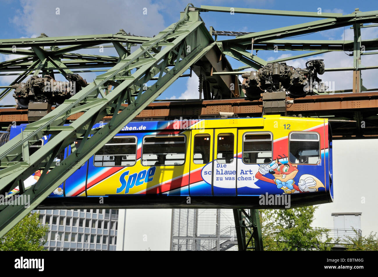 Wuppertaler Schwebebahn, Wuppertal Floating Tram, Germany, North Rhine-Westphalia, Wuppertal Stock Photo