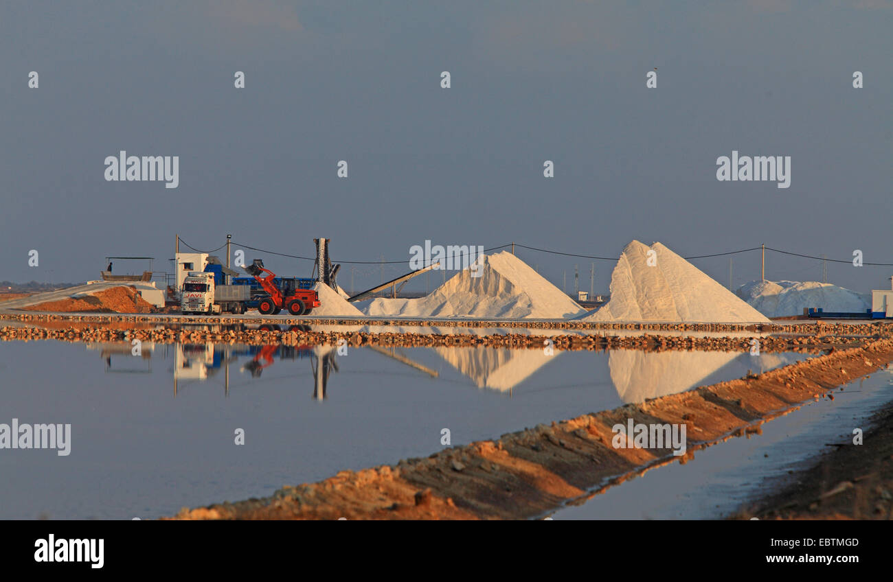 Salt Production Of A Saline Stock Photos & Salt Production Of A Saline