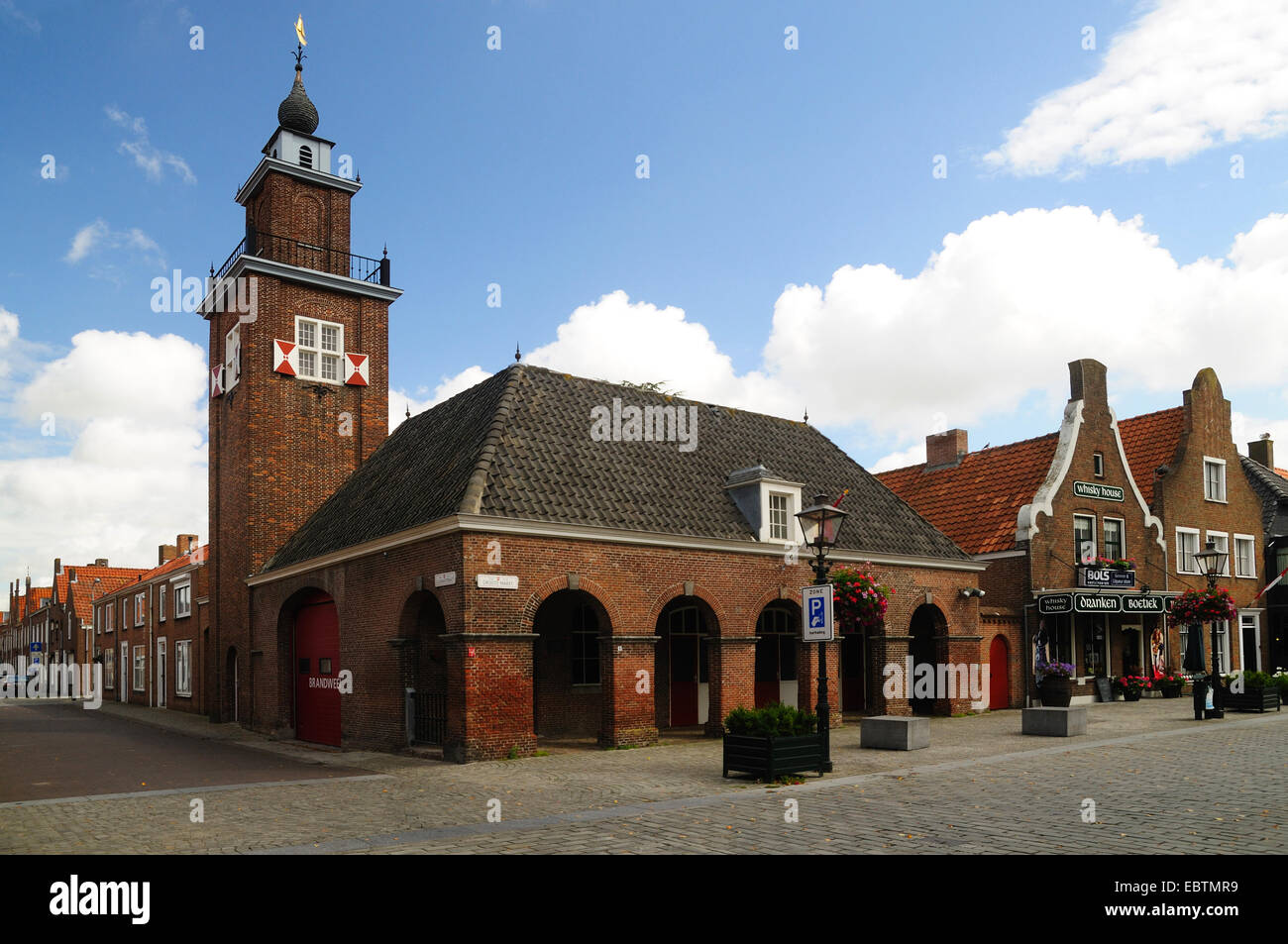 old fire station, Netherlands, Sluis Stock Photo
