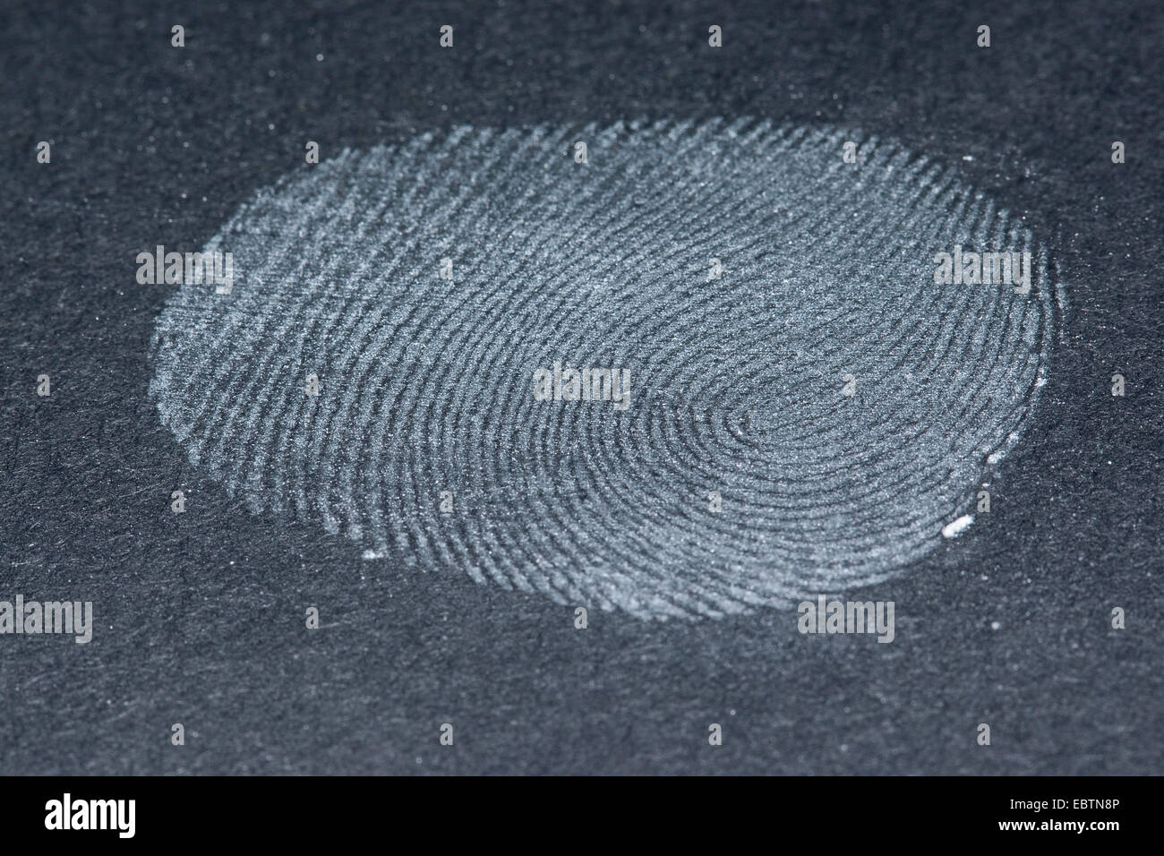 taking fingerprints. Step 5: fixed fingerprint Stock Photo