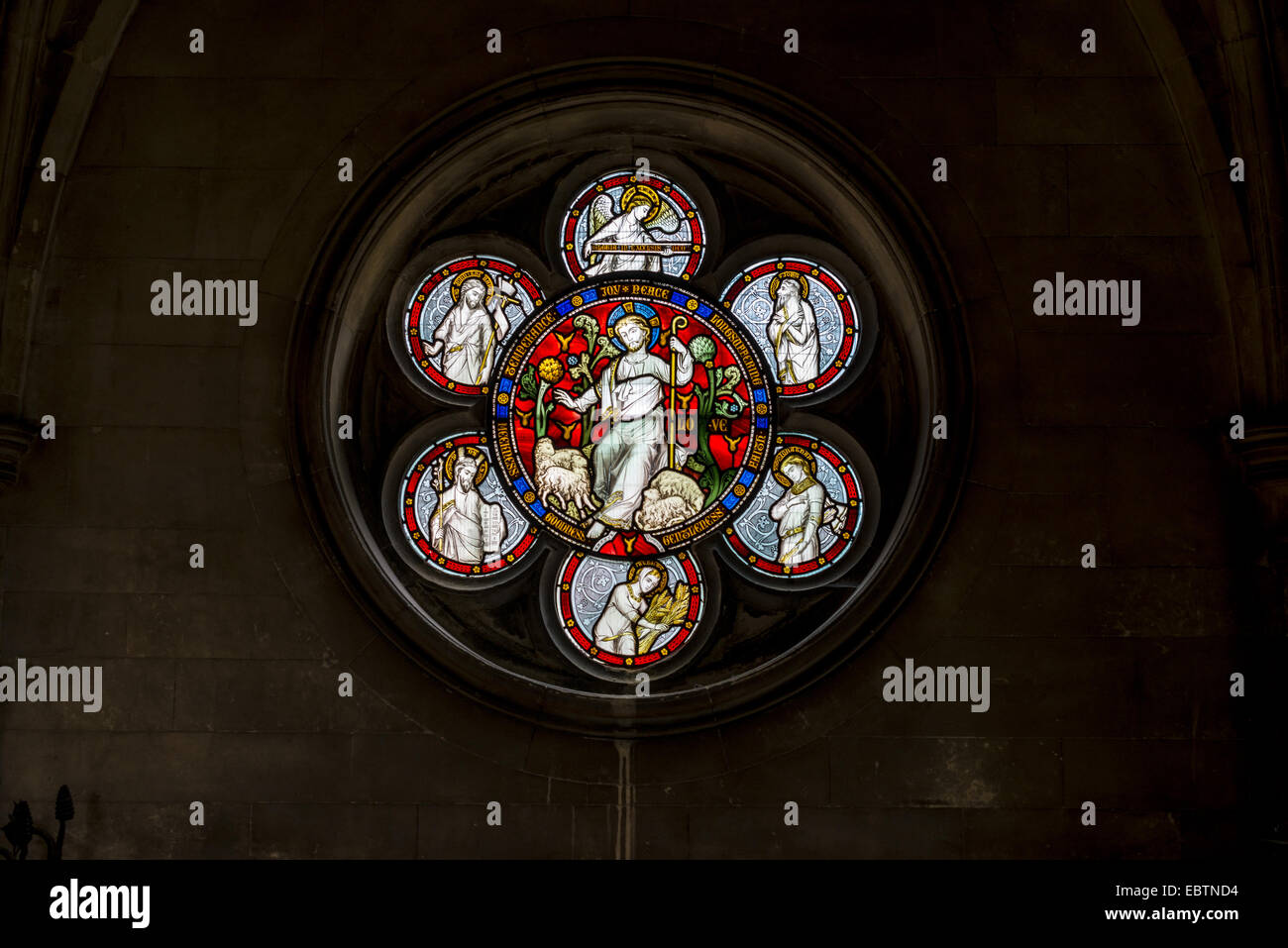 A stained glass window at Christ Church Cathedral, Dublin, the elder of