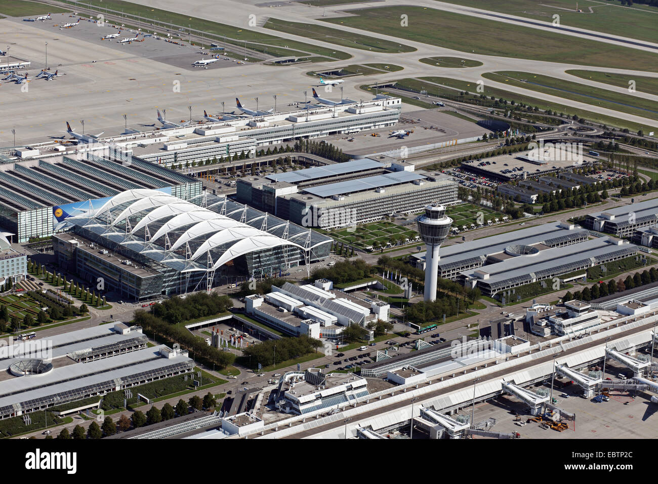 Munic airport, central part, Germany, Bavaria, Muenchen Stock Photo - Alamy