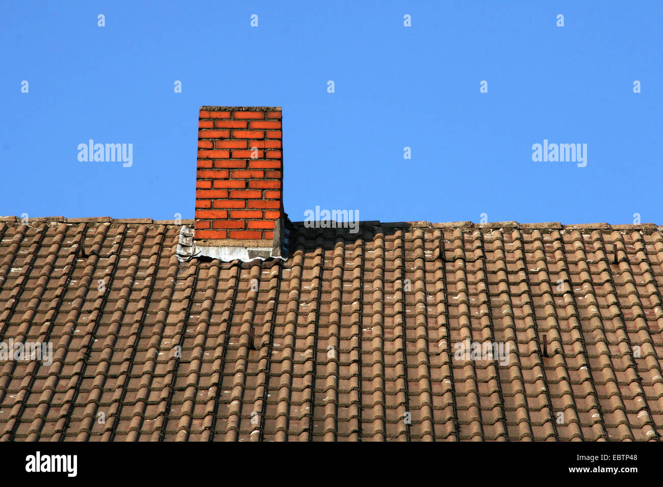 roof and chimney, Germany, North Rhine-Westphalia Stock Photo