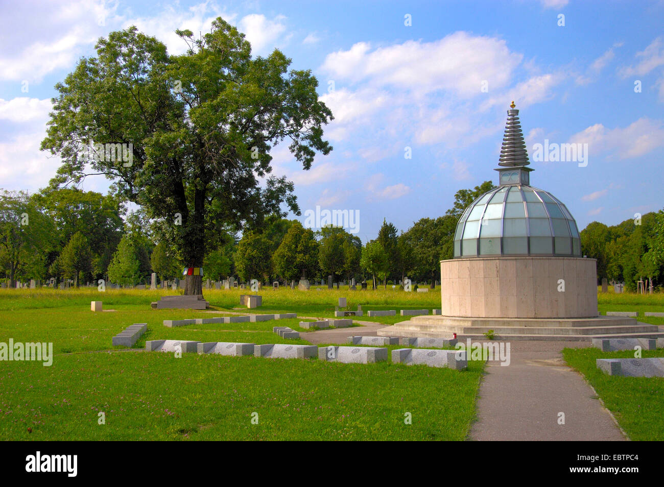 Buddhist cemetery in Vienna's Central Cemetery , Austria, Vienna Stock