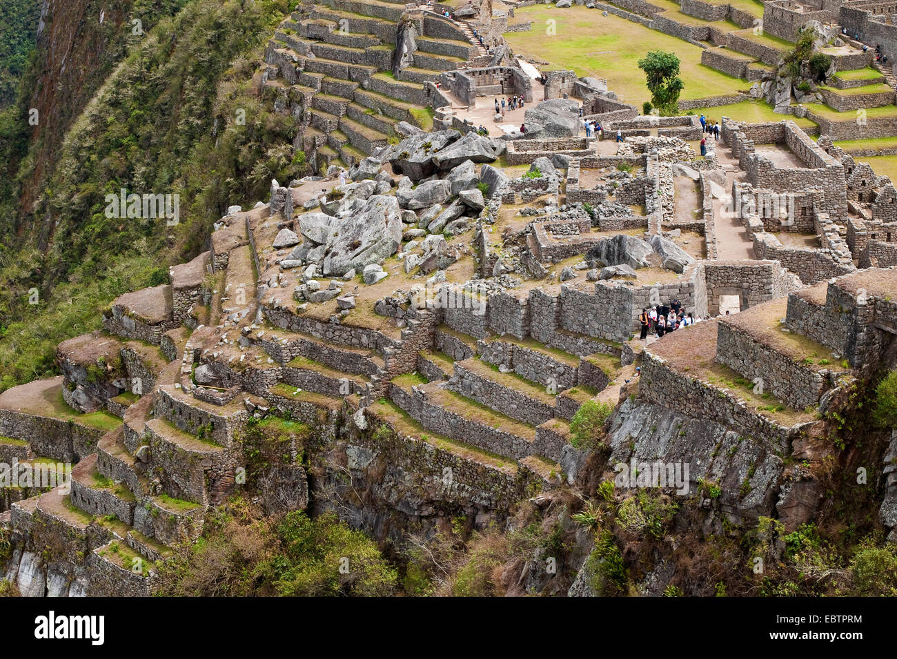 Ancient Inca ruins of Machu Picchu, Peru, Andes, Machu Picchu Stock Photo