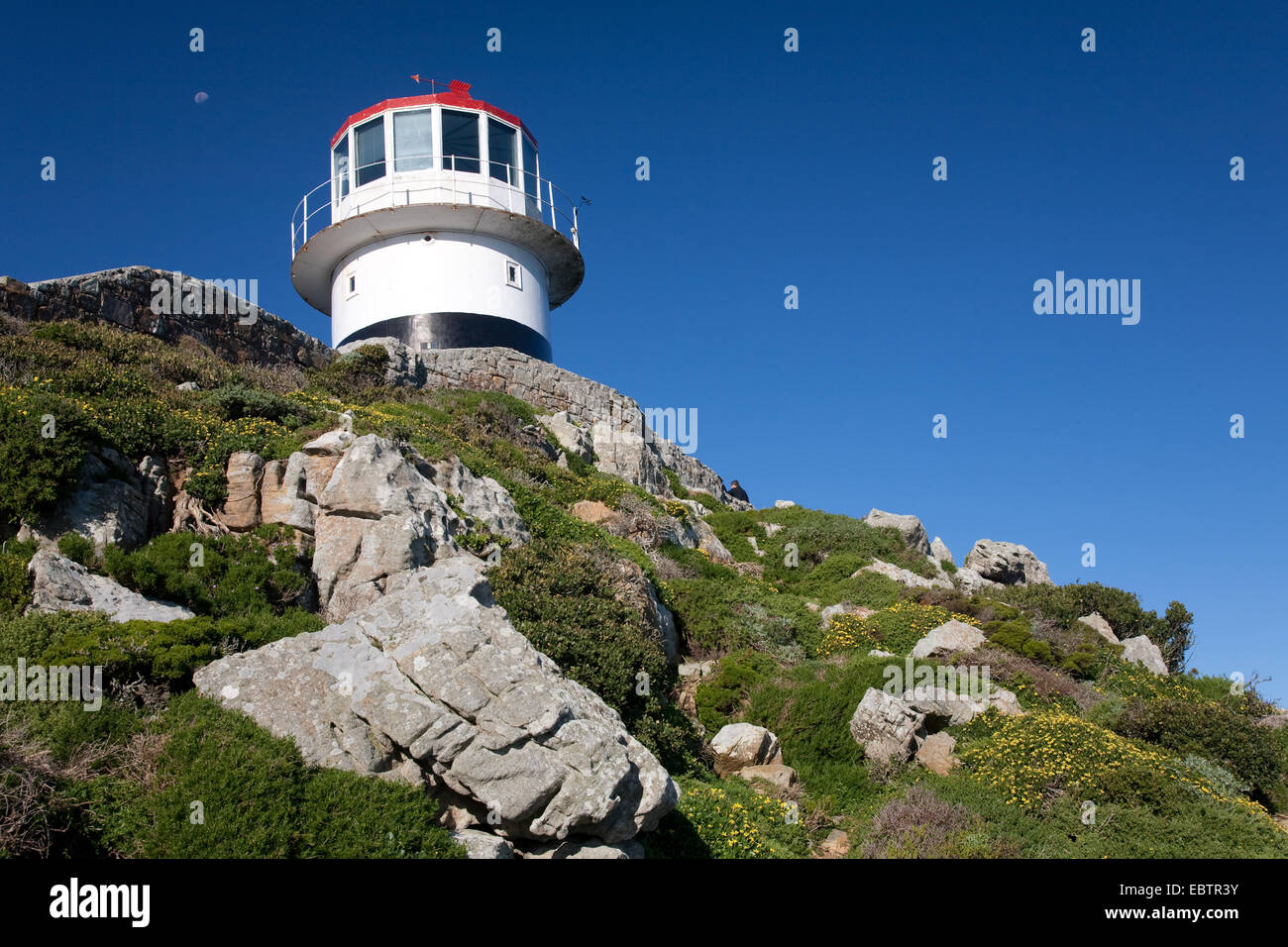 lighthouse at Cape Point, South Africa, Western Cape, Cape of Good Hope National Park, Capetown Stock Photo