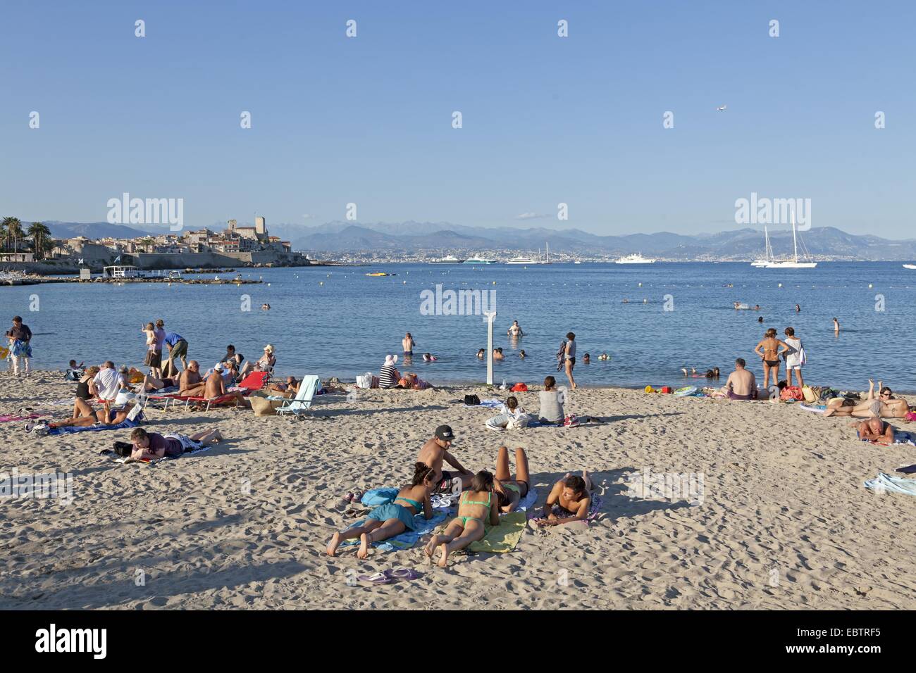 old town and beach, Antibes, Cote d´Azur, France Stock Photo - Alamy