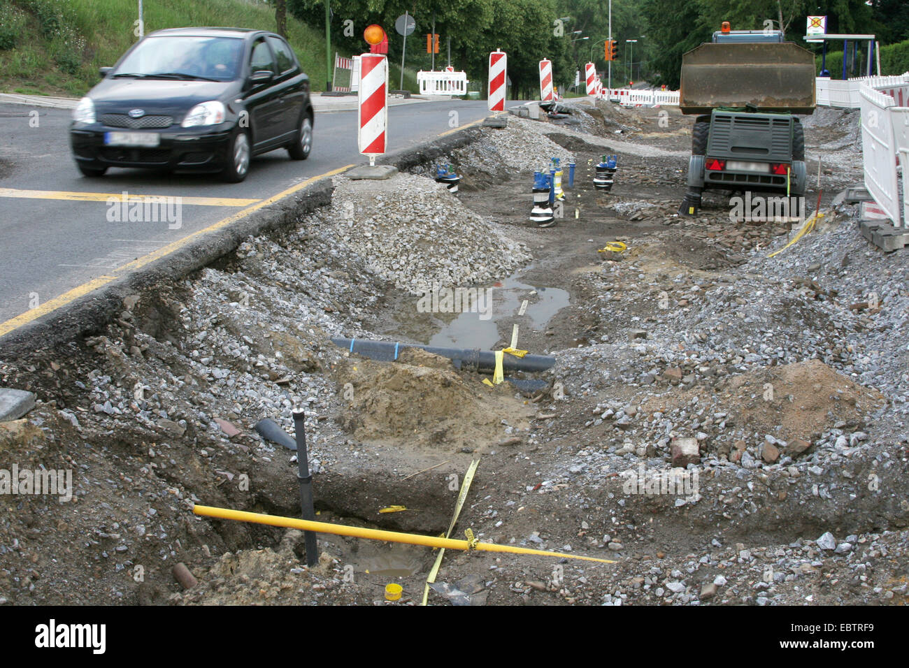 building lot to replace the lane, Germany, North Rhine-Westphalia Stock Photo