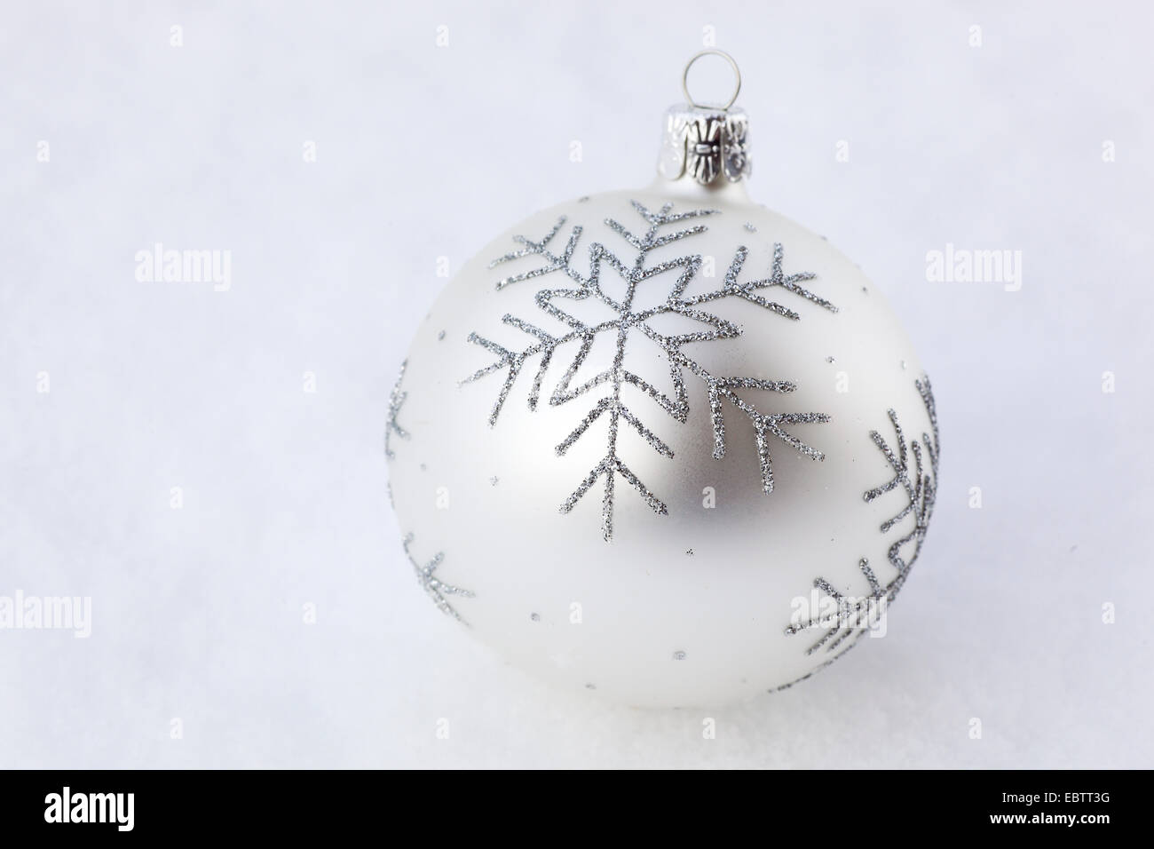 Christmas tree balls with ice crystal Stock Photo