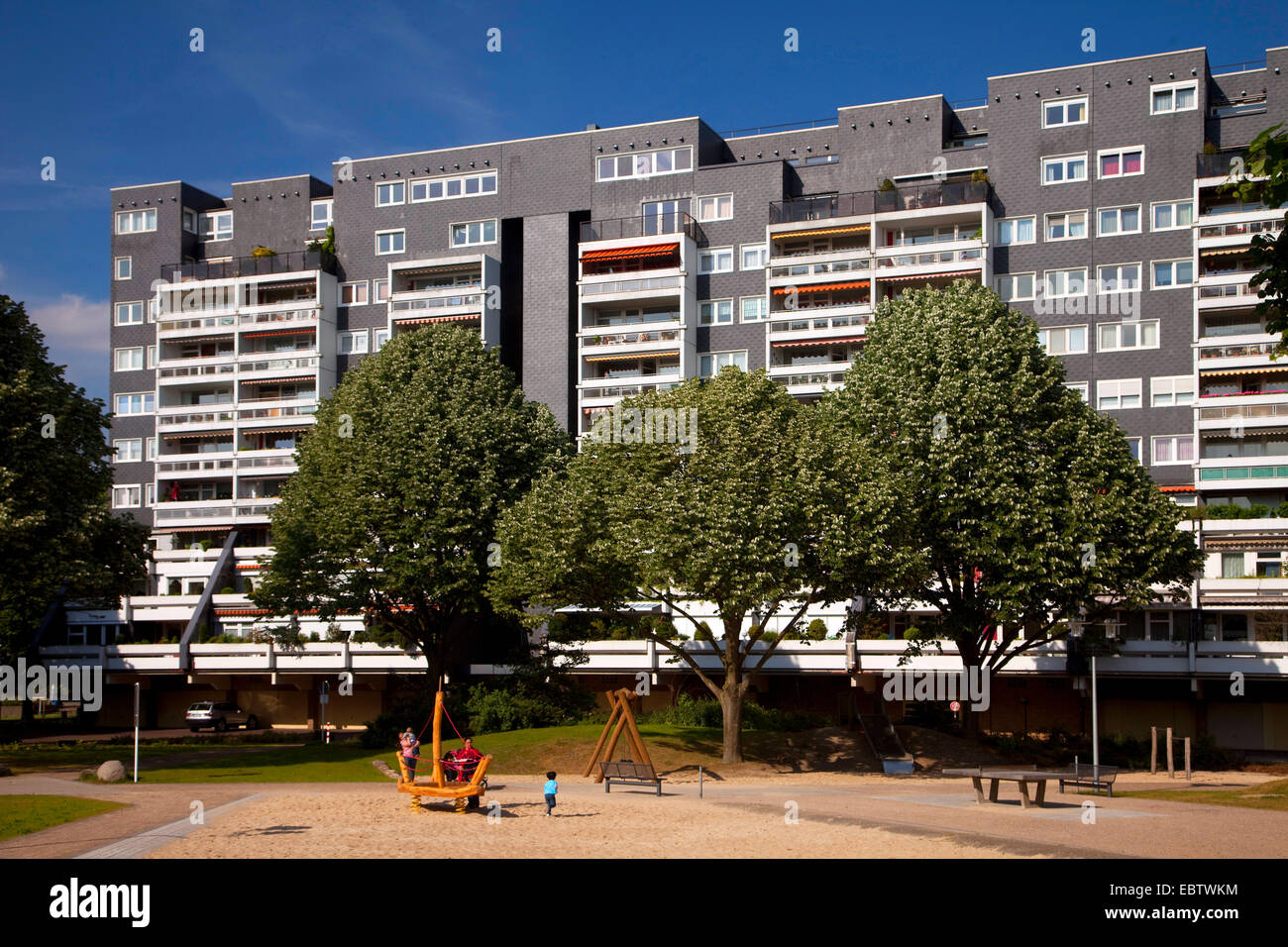 residential complex 'Wohnen West', Germany, North Rhine-Westphalia, Ruhr Area, Marl Stock Photo