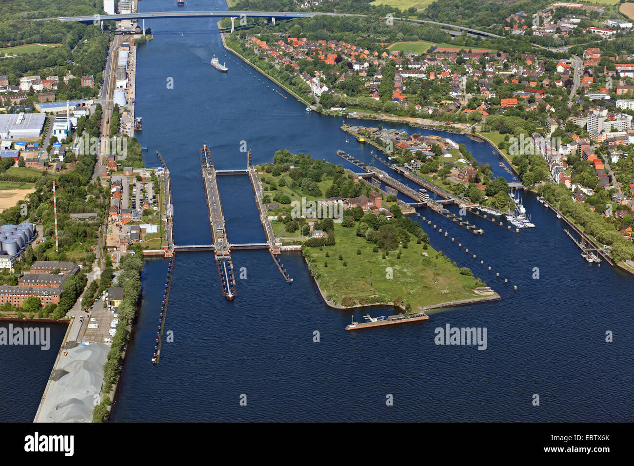 Kiel Canal and watergate Holtenau, Germany, Kiel Stock Photo Alamy