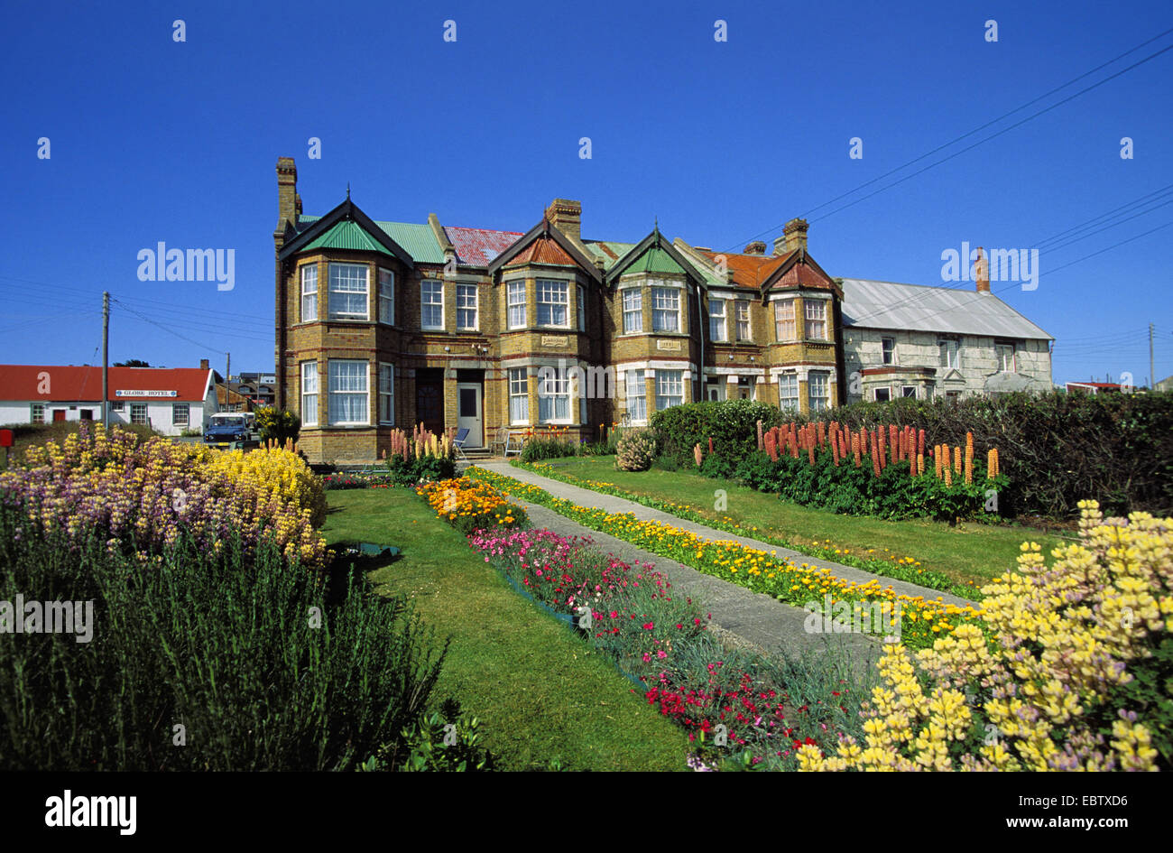 Jubilee Villas, Falkland Islands, Port Stanley Stock Photo