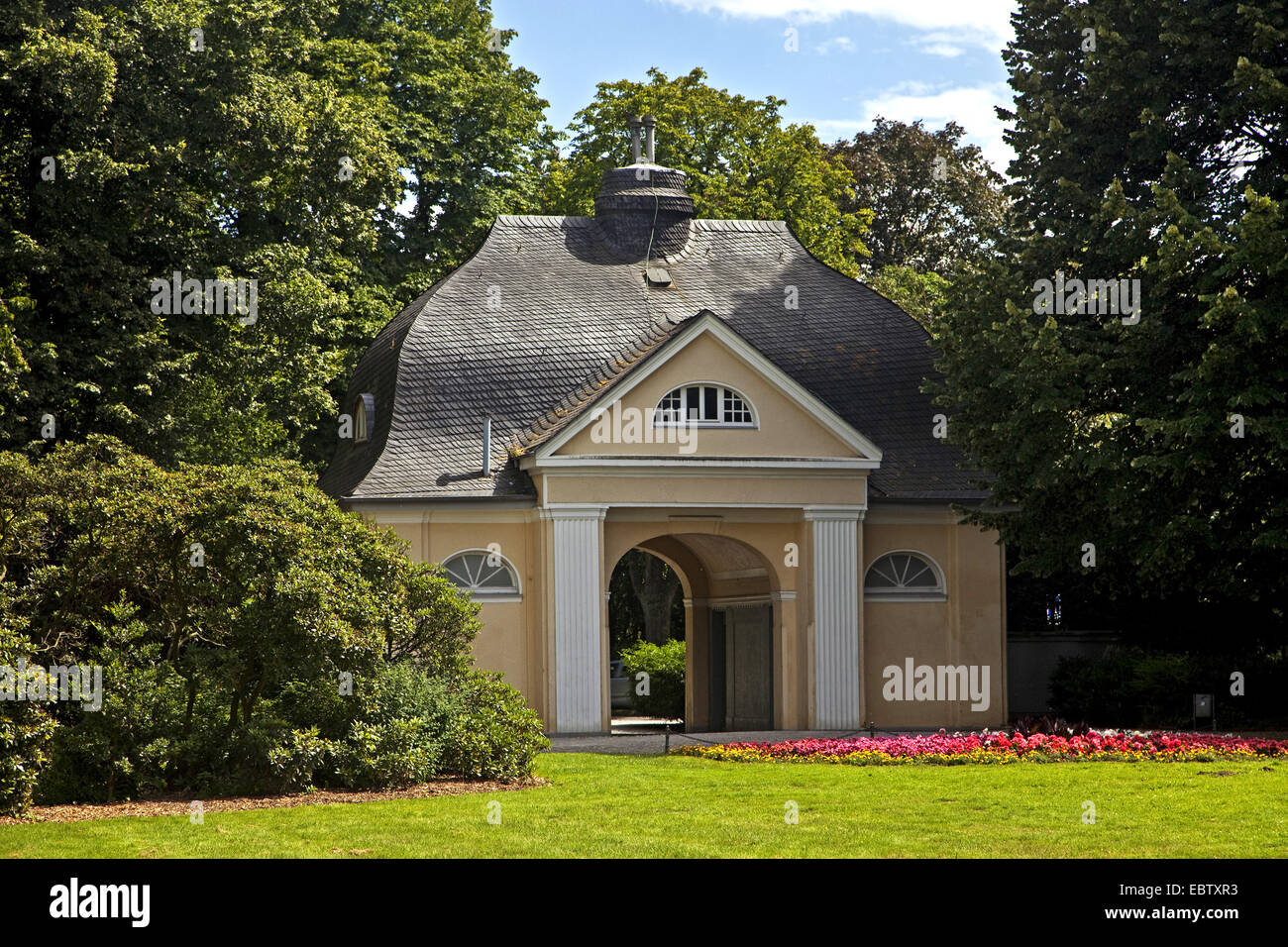 gate house, Torhaus, in the park Stadtgarten, Germany, North Rhine-Westphalia, Ruhr Area, Bottrop Stock Photo