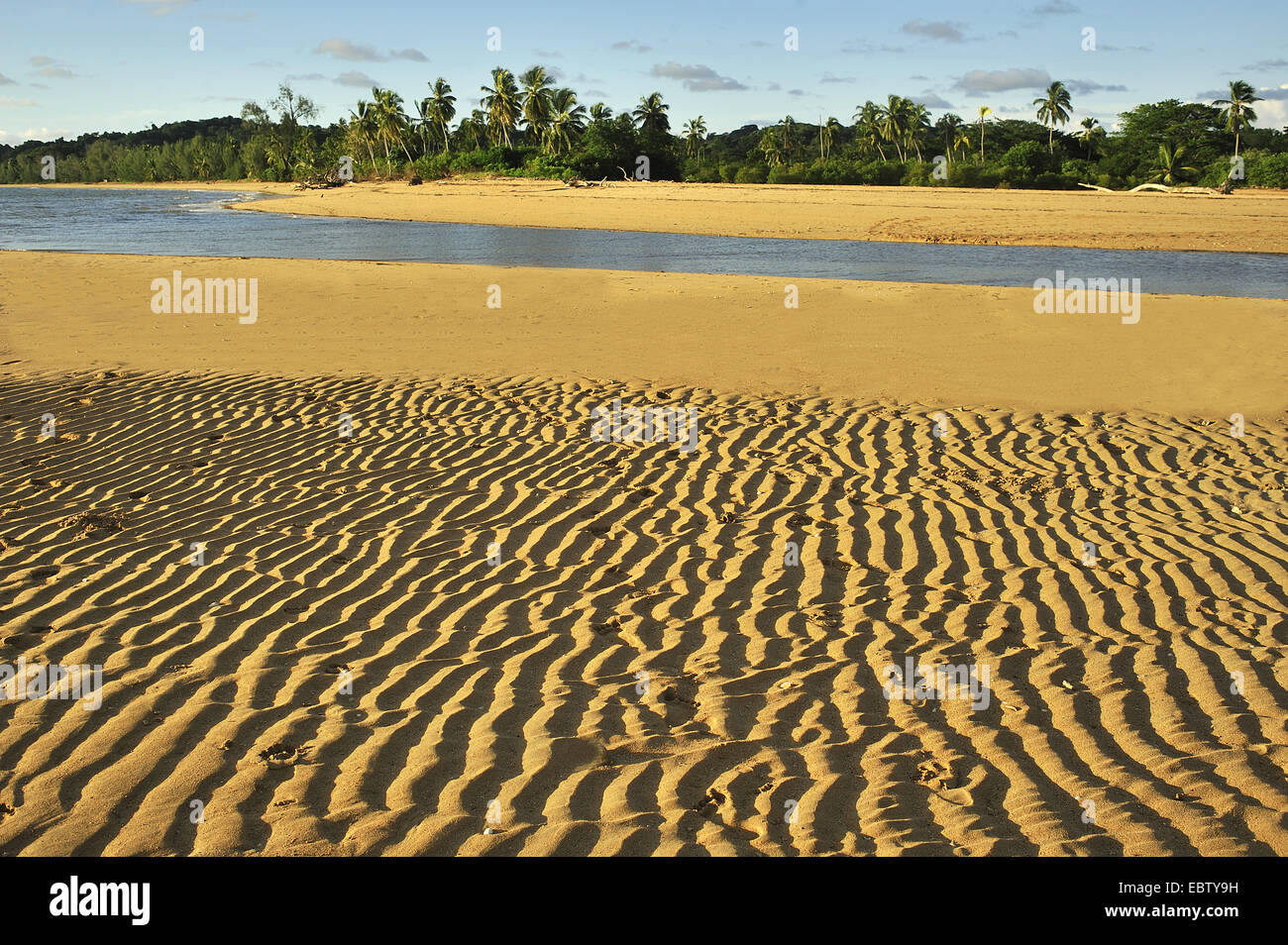 sand ripples at the beach, Madagascar, Ramada Stock Photo