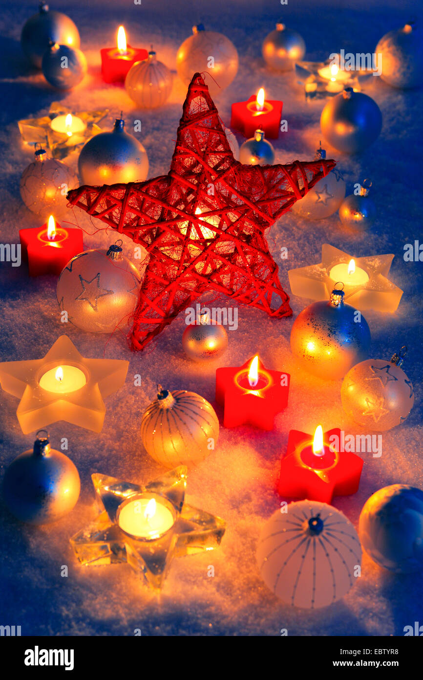 illuminated Christmas decoration Stock Photo