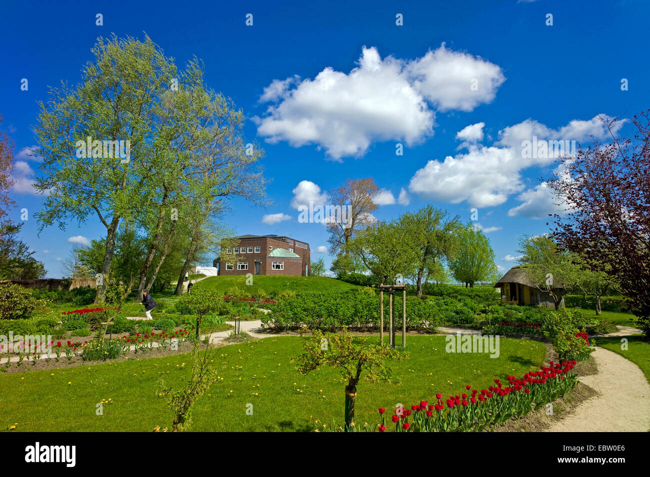 garden and residence Seebuell of Emil Nolde, Germany, Schleswig-Holstein, Northern Frisia, Seebuell Stock Photo
