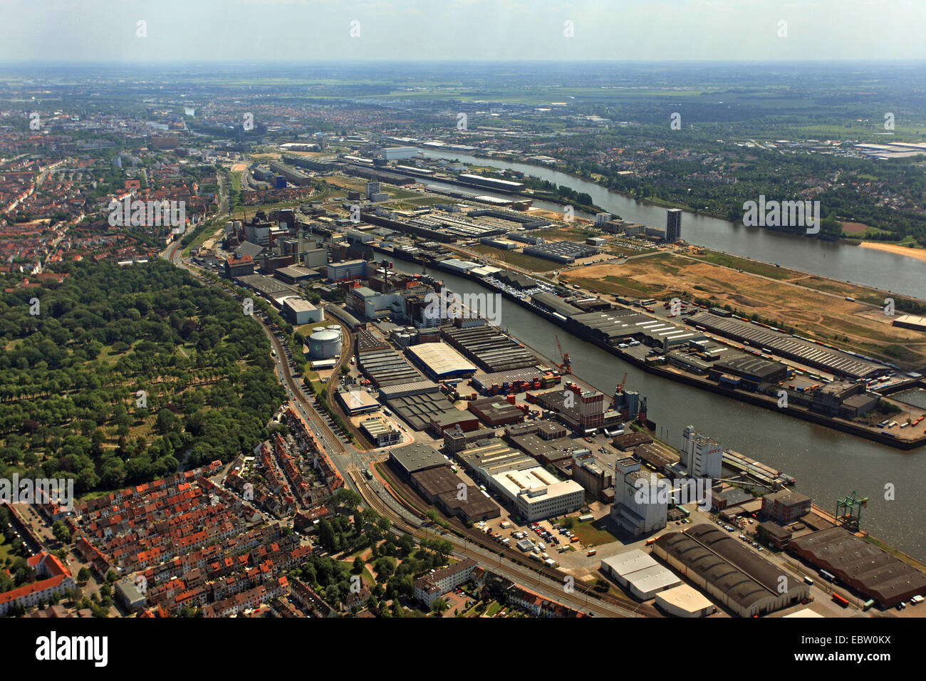 port of Bremen, Germany, Bremen Stock Photo