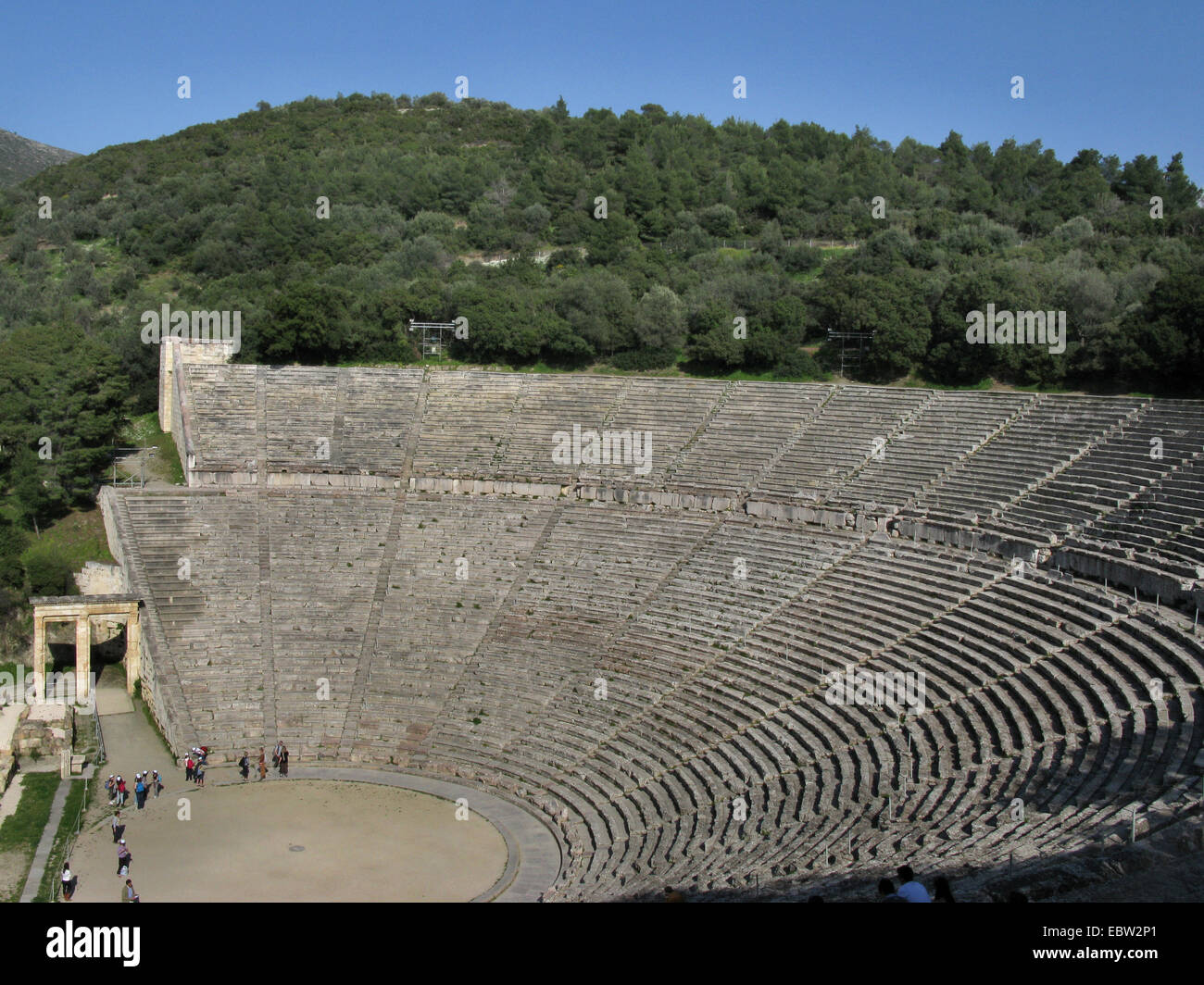 ancient Theatre of Epidauros, Greece, Peloponnes, Epidauros Stock Photo