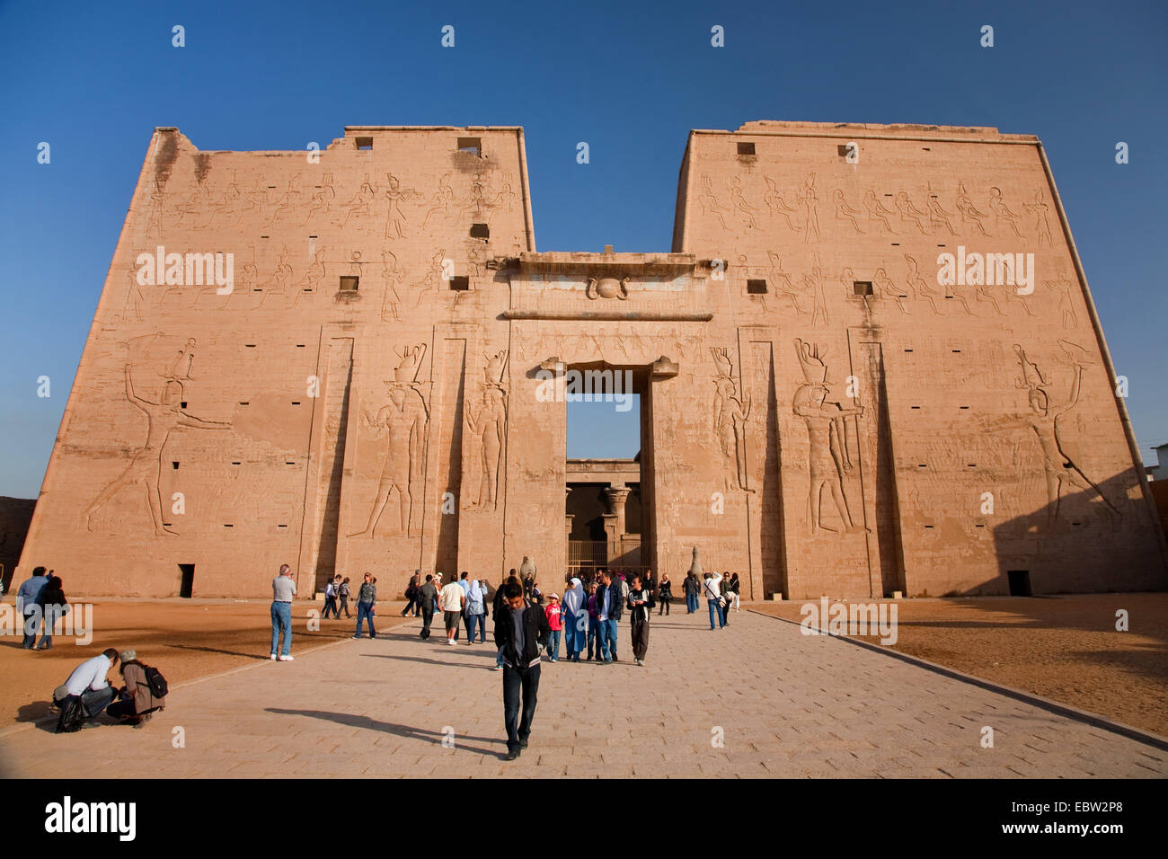Temple of Edfu, Egypt, Edfu Stock Photo