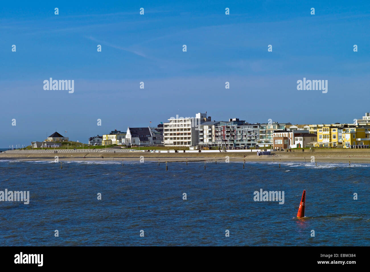view from North Sea to Norderney, Germany, Lower Saxony, Norderney Stock Photo