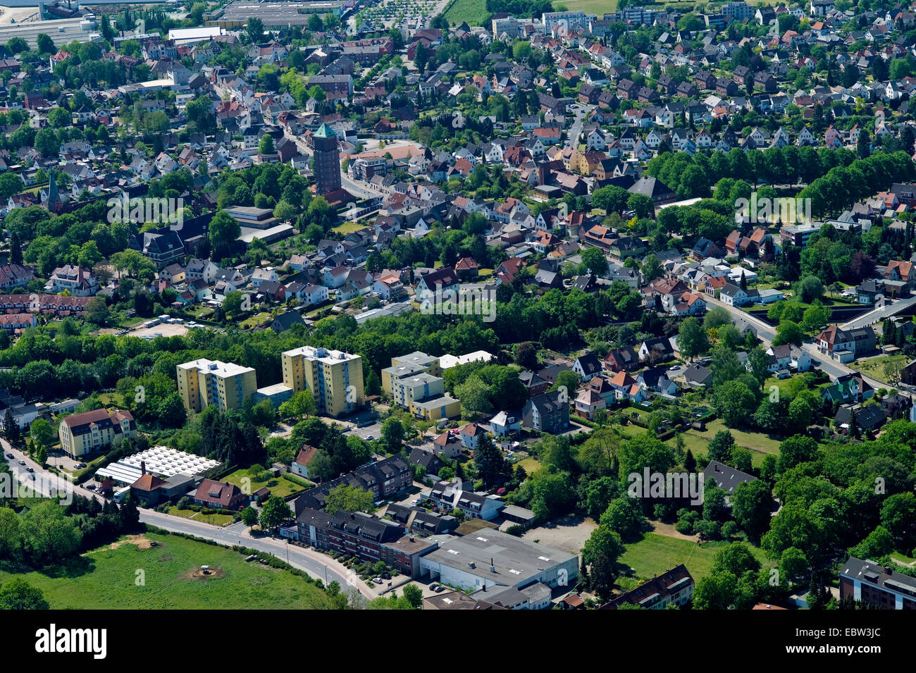 aerial view of Blumenthal, Germany, Bremen Stock Photo