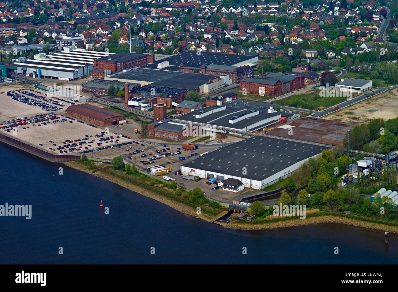 aerial view of Bremer Woll-Kaemmerei, Germany, Bremen Stock Photo