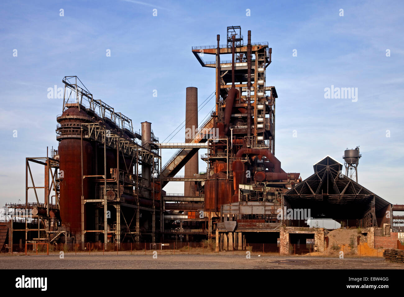 closed blast furnace Phoenix-West, Germany, North Rhine-Westphalia, Ruhr Area, Dortmund Stock Photo