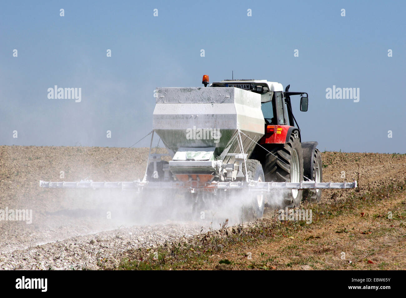 liming of a field, Germany Stock Photo