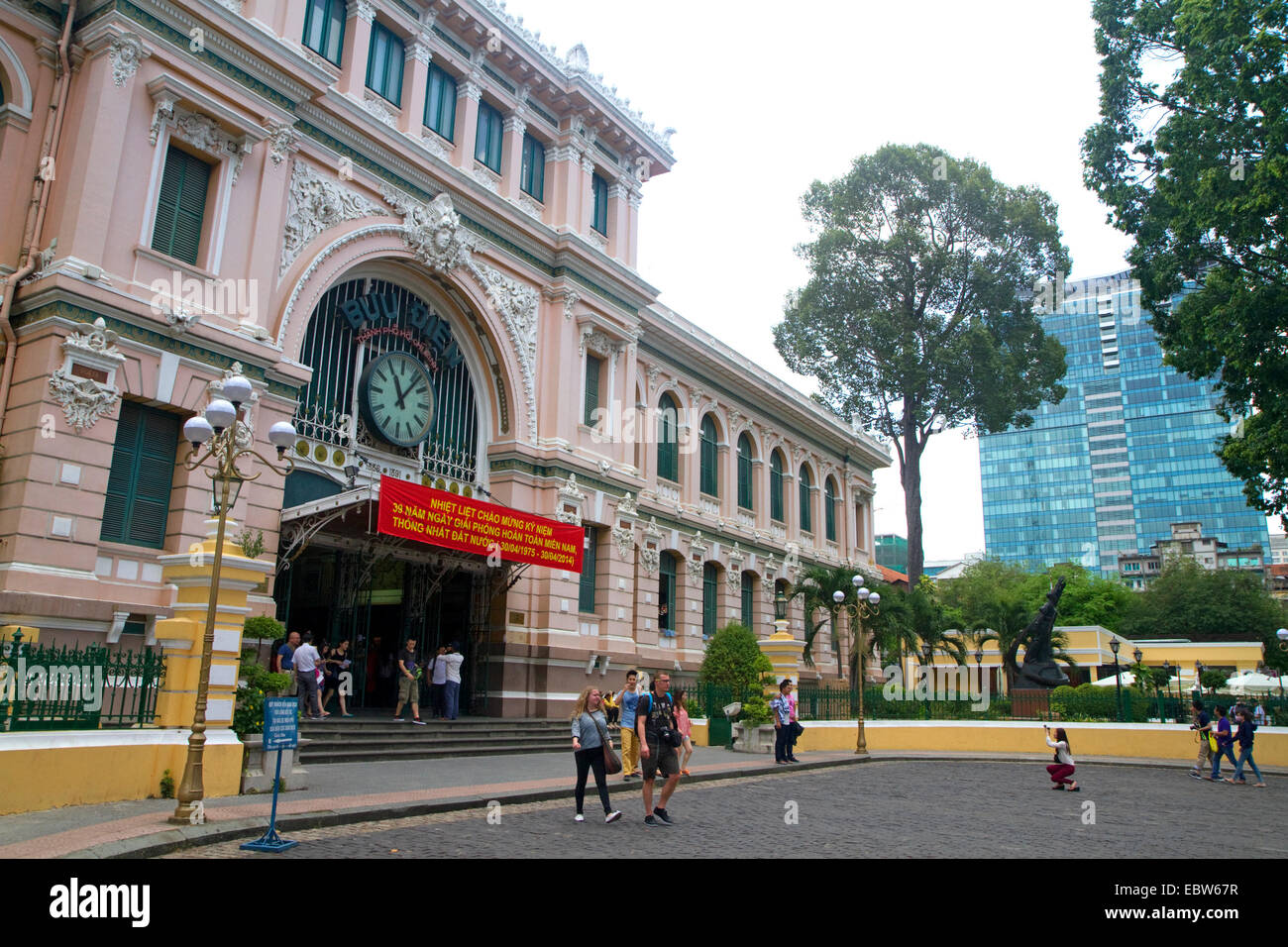 Exterior of the Saigon Central Post Office located in the downtown Ho Chi Minh City, Vietnam
