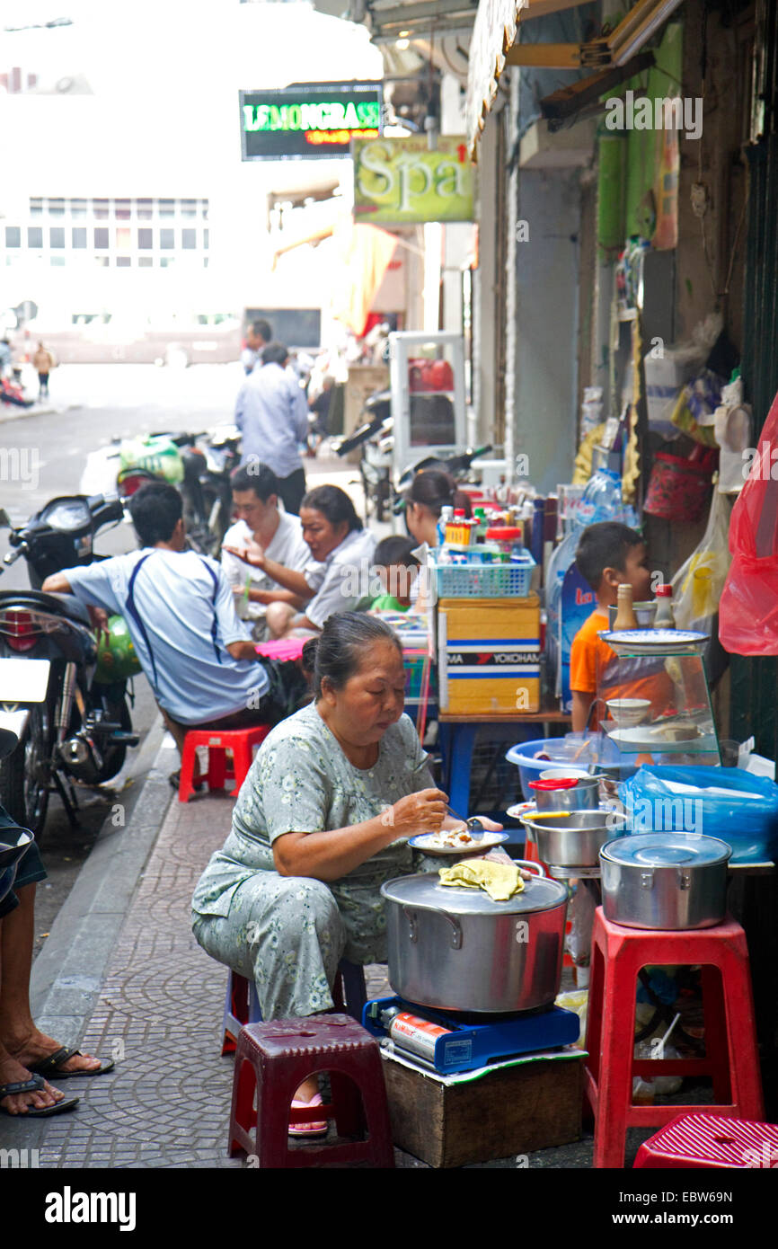 Street scene in Ho Chi Minh City, Vietnam. Stock Photo