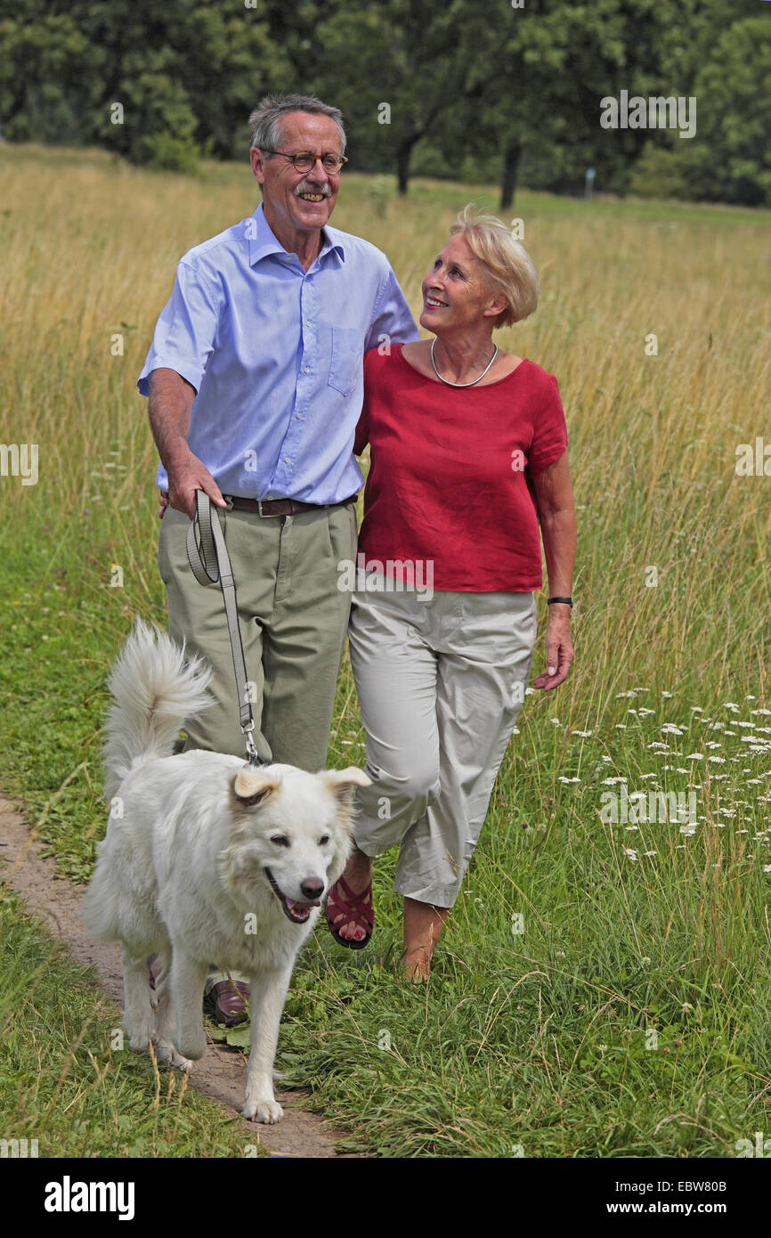 Old couple with a dog hi-res stock photography and images - Alamy