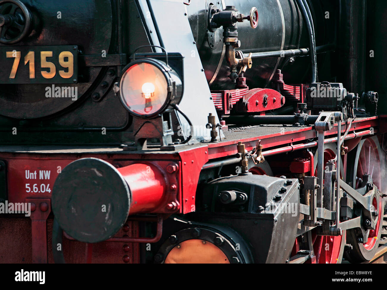 detail of a railway vehicle in the Railway Museum, Germany, North Rhine