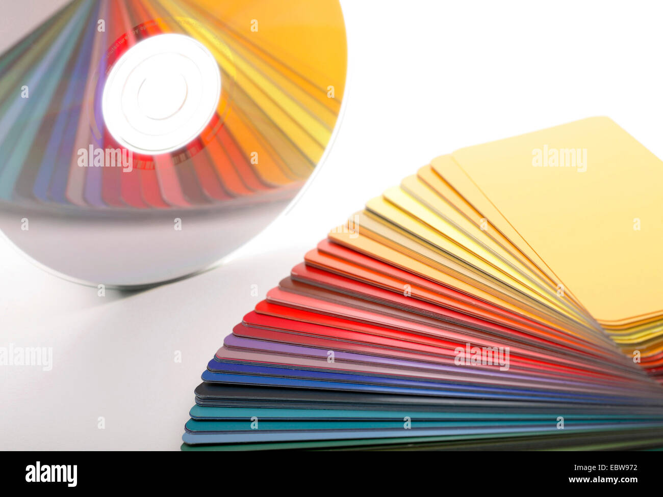 colour palette reflecting in CD Stock Photo - Alamy