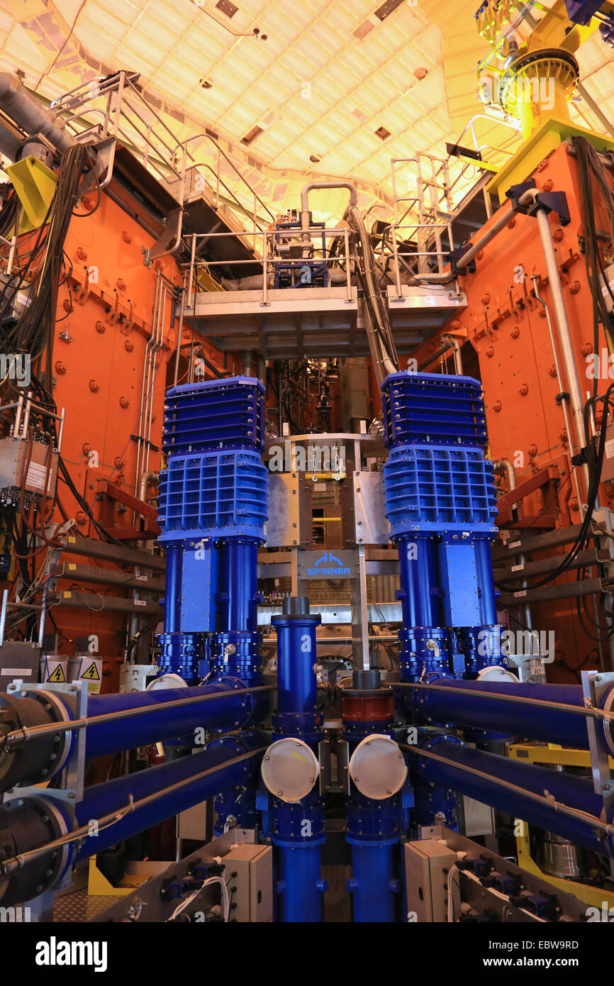 The JET (Tokamak)device, is the world's largest and most powerful magnetic fusion experiment. Jet, Culham, Oxfordshire, UK,EU. Stock Photo