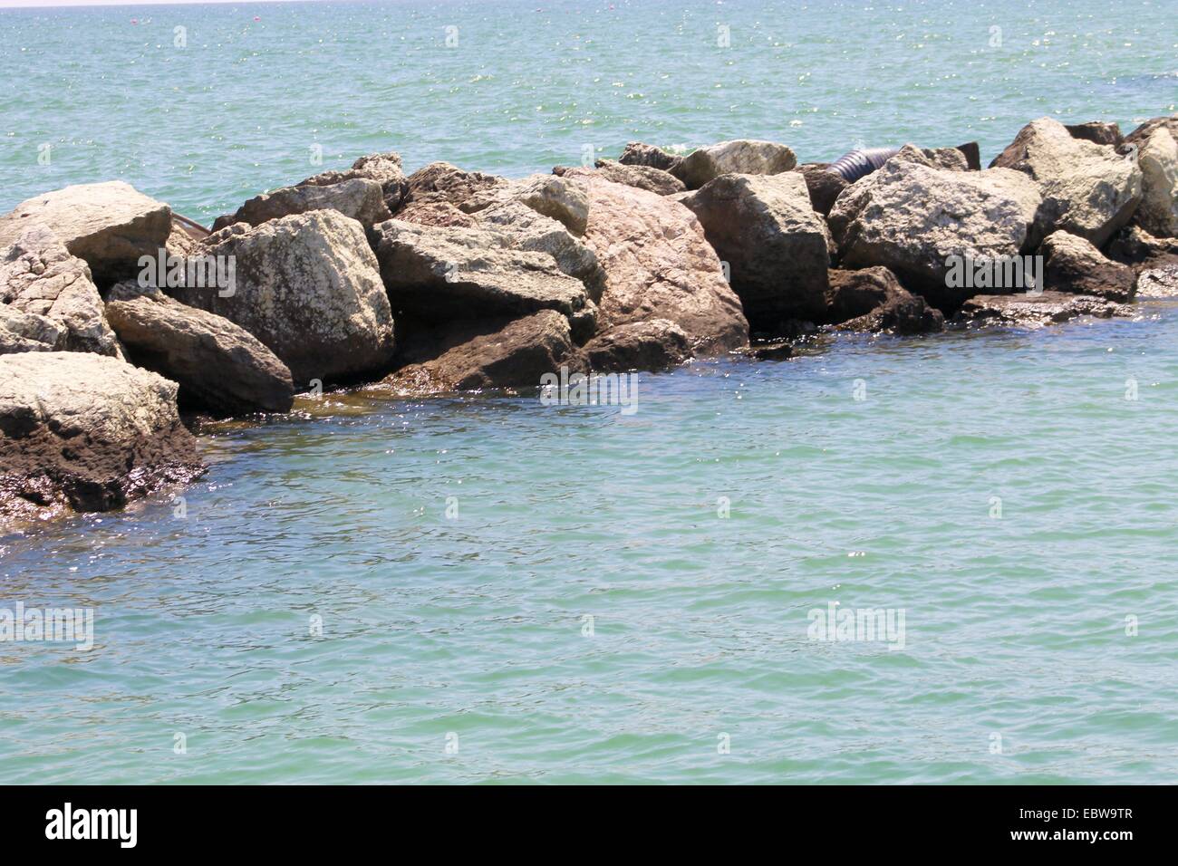 rocks on the Adriatic sea in Italy Stock Photo - Alamy