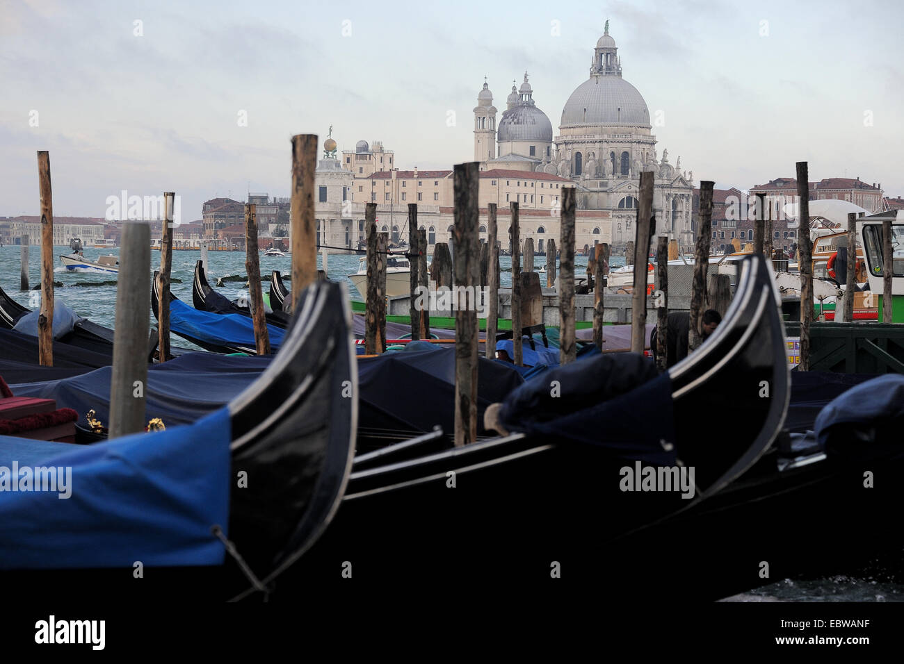 gondolas and basilica in venice Stock Photo - Alamy