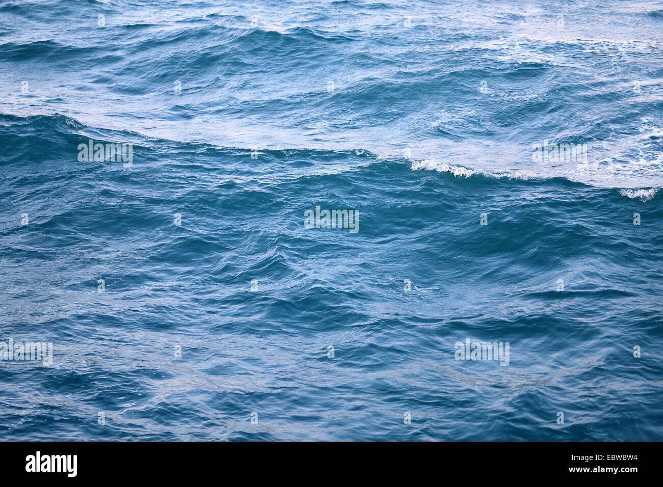 bright blue wave photo Marine landscape with islands Stock Photo