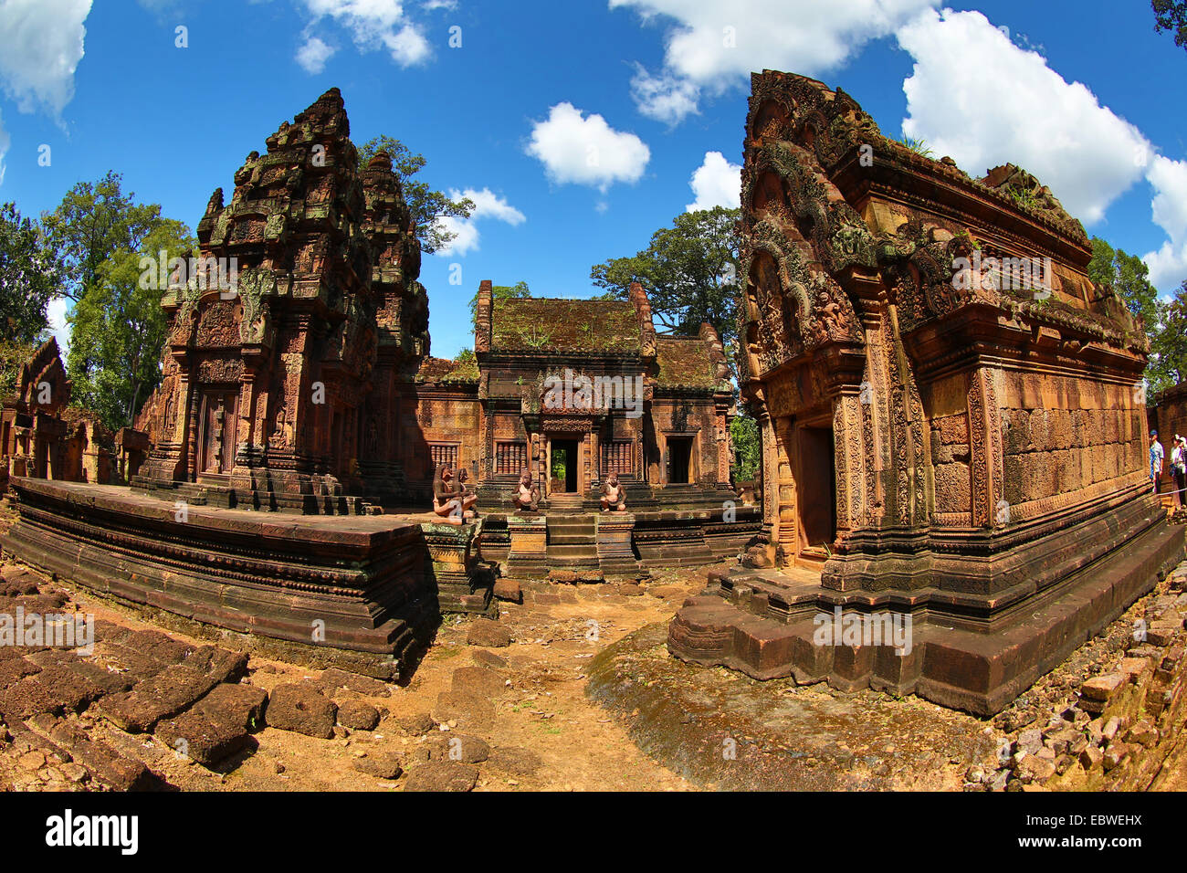 Banteay Srey, Khmer Temple in Angkor, Siem Reap, Cambodia. Stock Photo
