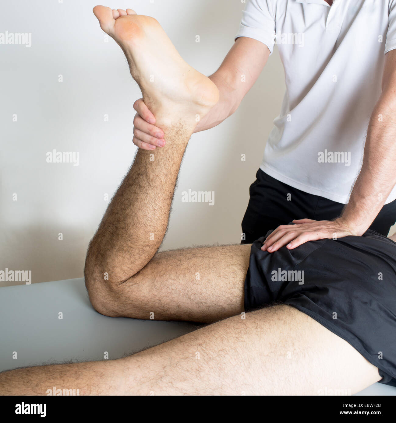 Orthodontists treat leg Stock Photo