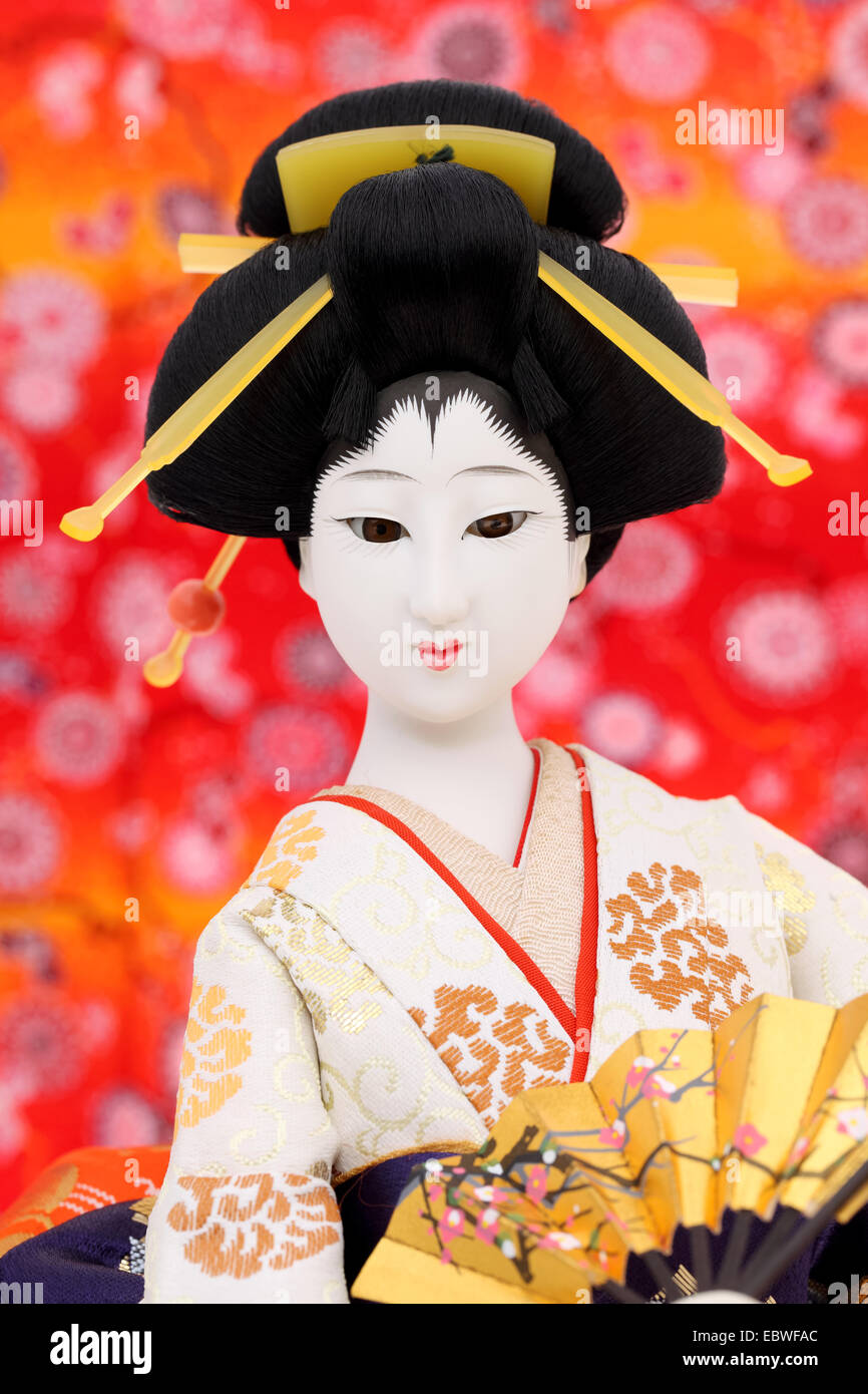 Traditional Japanese geisha doll Stock Photo