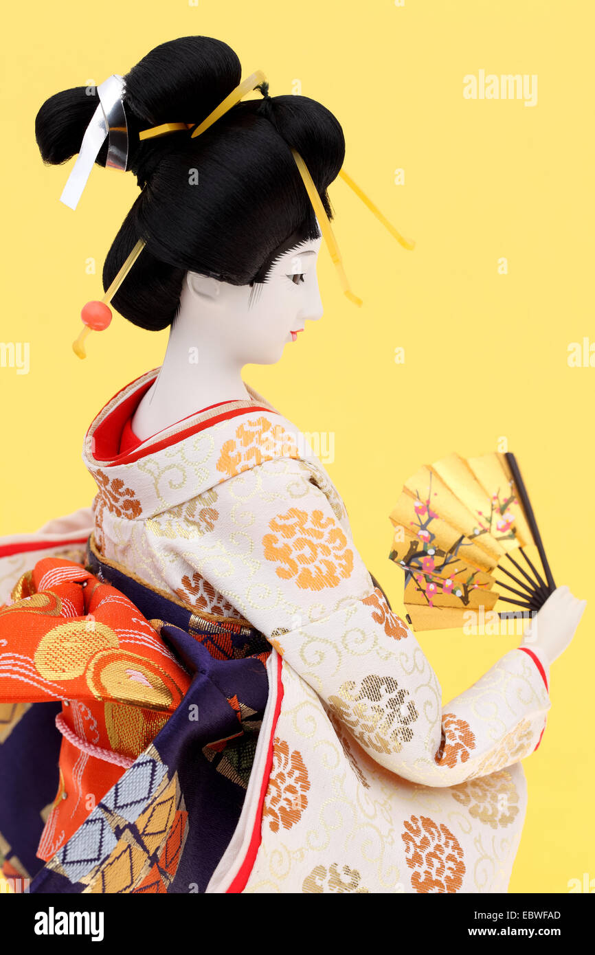 Traditional Japanese geisha doll Stock Photo