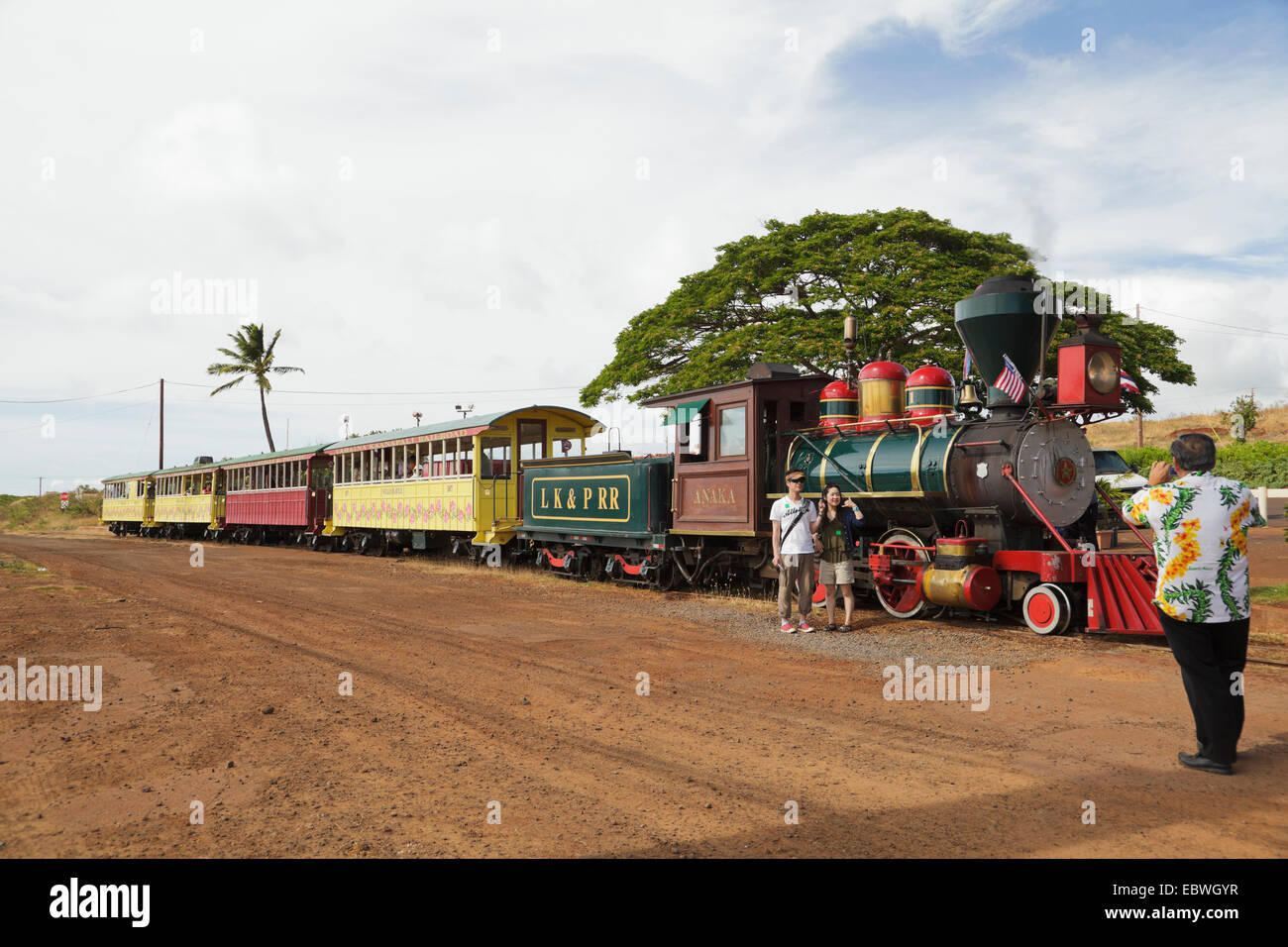Lahaina sugar cane train, Maui, Hawaii Stock Photo