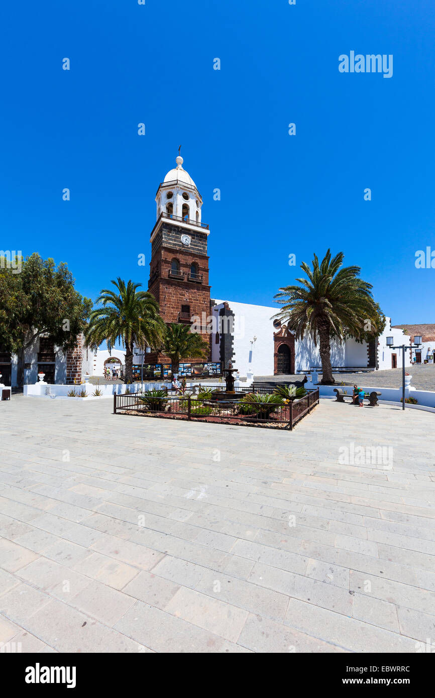 Iglesia de Nuestra Señora de Guadalupe, Plaza de la Constitución, Teguise, Lanzarote, Canary Islands, Spain Stock Photo