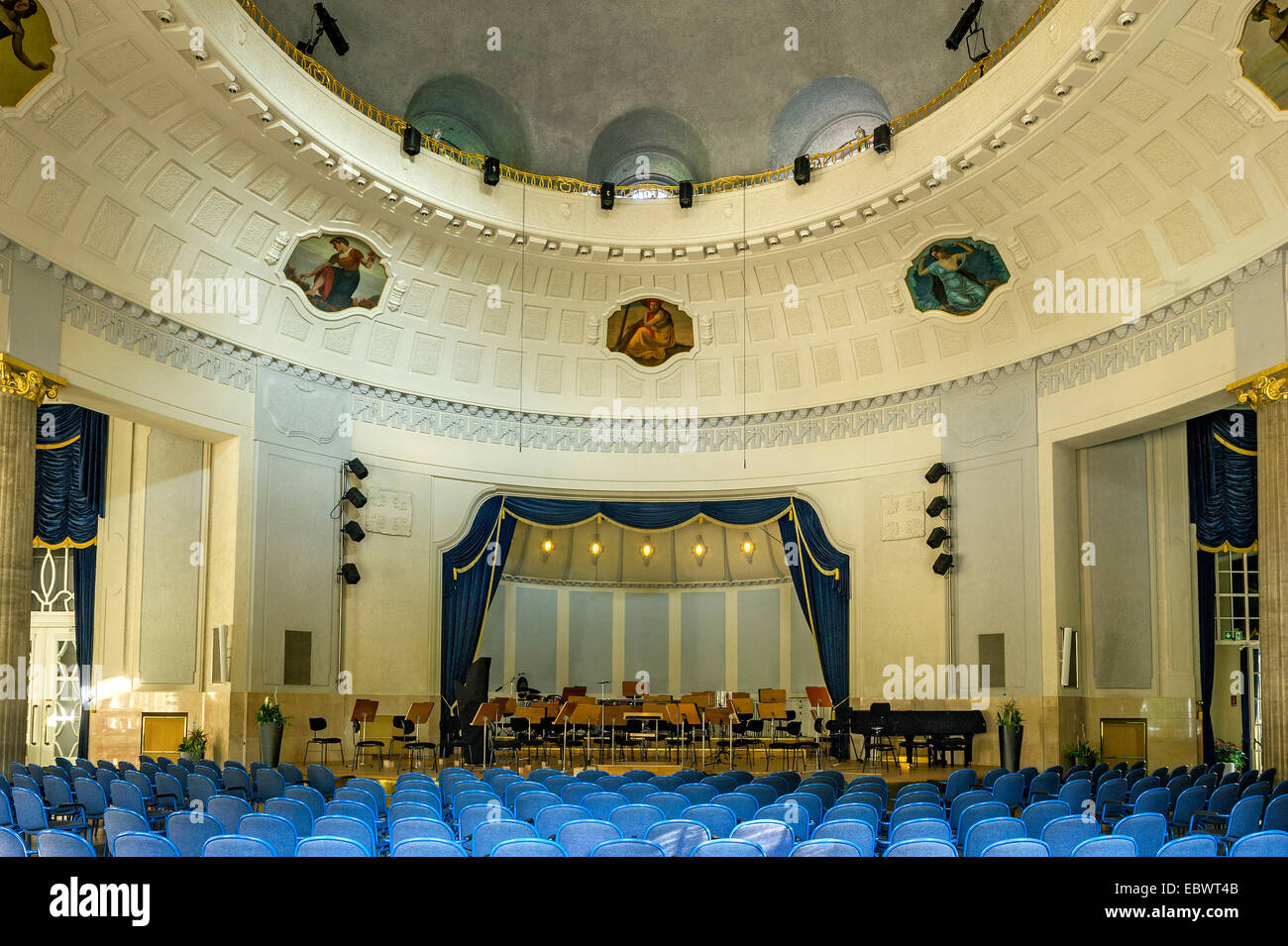 Concert Hall of the concert rotunda in the park, Bad Reichenhall, Upper Bavaria, Bavaria, Germany Stock Photo