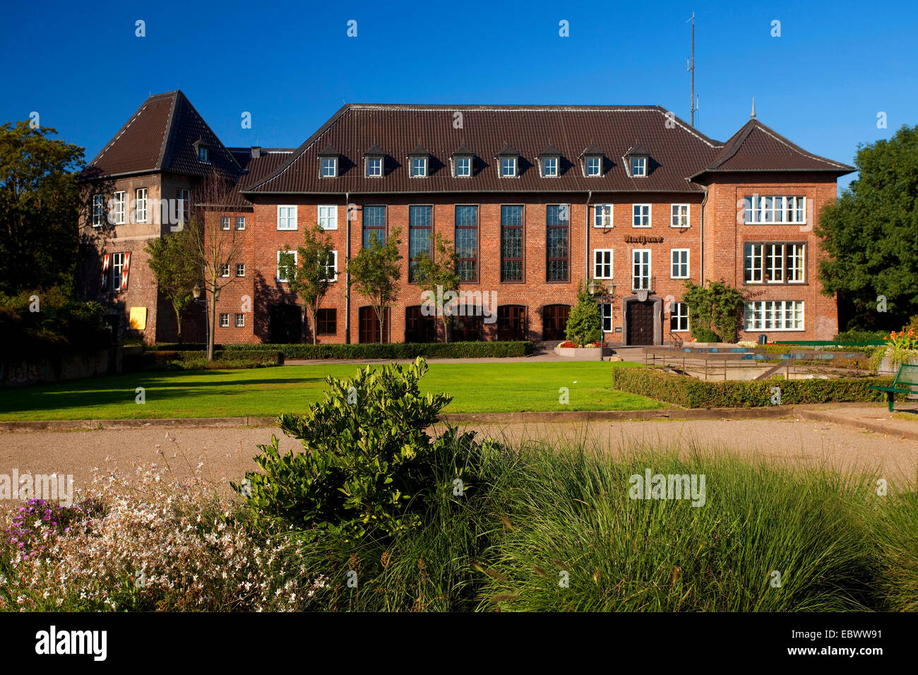 town hall of Dinslaken in Lower Rhine region, Germany, North Rhine-Westphalia, Ruhr Area, Dinslaken Stock Photo