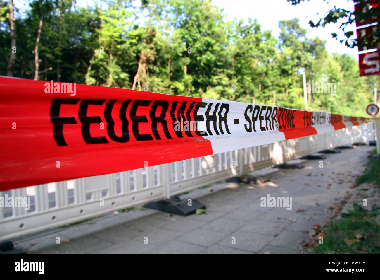 barrier of restriction zone, Germany Stock Photo