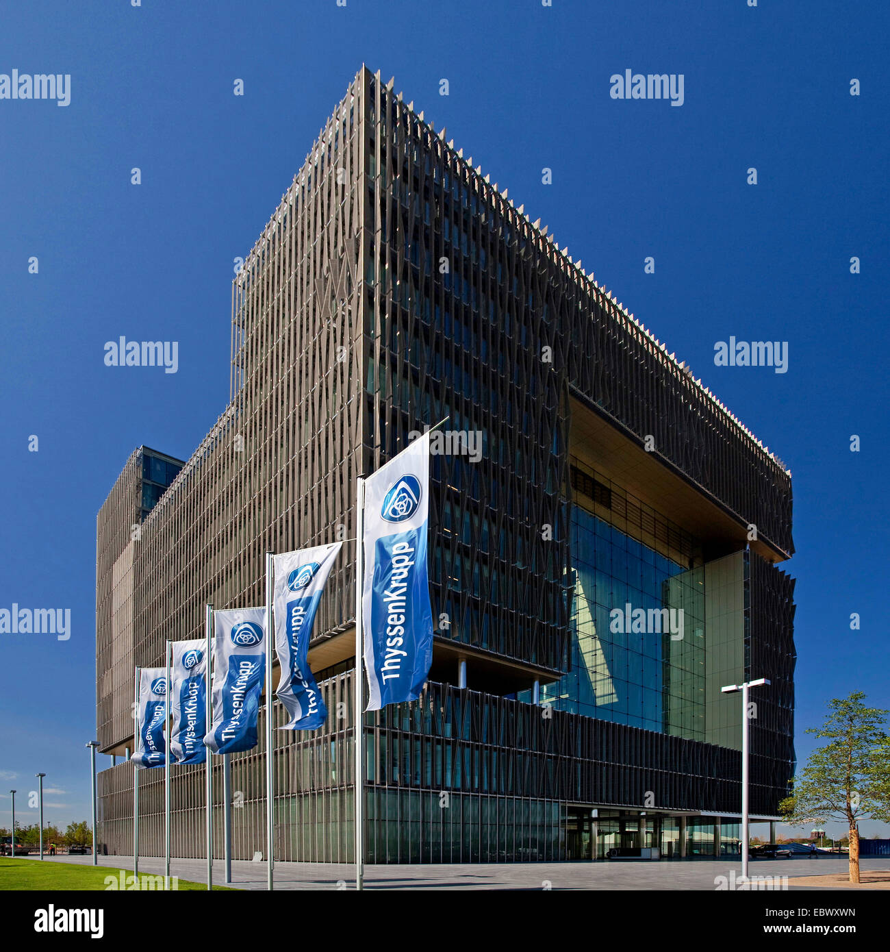 Headquarter Q1 of company ThyssenKrupp AG, Germany, North Rhine-Westphalia, Ruhr Area, Essen Stock Photo